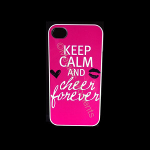 iphone 4 Case, iPhone 4s case Keep calm cheer forever iPhone 4 Cases ...