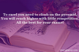 To excel you need to climb on the pyramid,