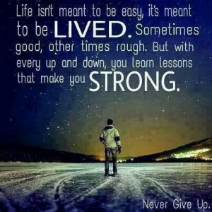 Life wasn't meant to be easy...