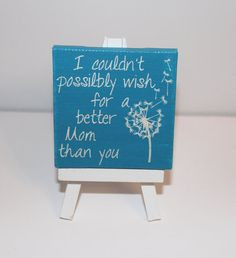 Mom/Mother Mini Canvas Art 'Mom Wish' by SketchPhrase on Etsy, $15.00