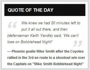 The most inspiring hockey quote I've ever heard.
