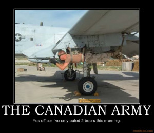 THE CANADIAN ARMY - Yes officer I've only eated 2 beers this morning.