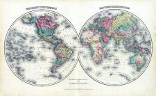 Eastern and Western Hemisphere Map