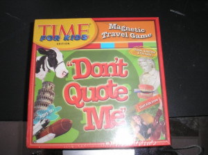 DON'T QUOTE ME - TIME FOR KIDS MAGNETIC TRAVEL GAME - WIGGLES THREE-D!