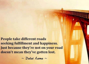 we all have different paths.