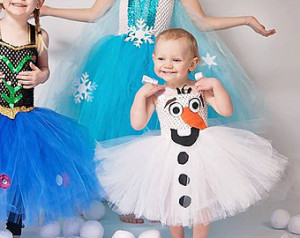 Olaf the Snowman Full White Tutu Dr ess ...
