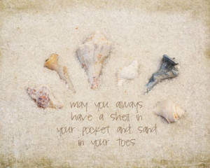 Beach quote seashell and sand photograph by MaritebeePhotography, $25 ...