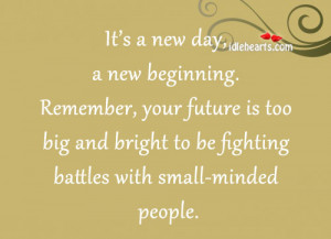 It’s a New Day, a New Beginning.