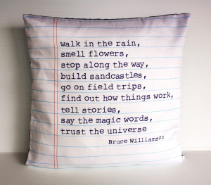 POEM cushion, decorative cushion, pillow Organic cotton, printed on ...