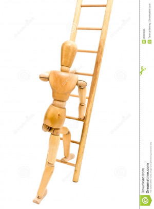 climbing up a ladder symbolizing many concepts such as climbing ...