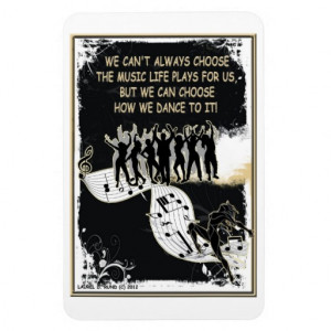 Magnet with people dancing & inspirational quote