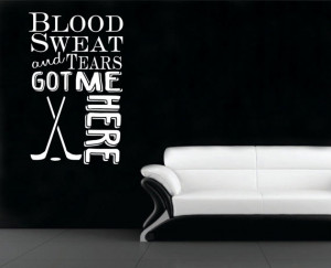 ... Wall Decal - sports wall decals, Hockey decals, motivational quotes