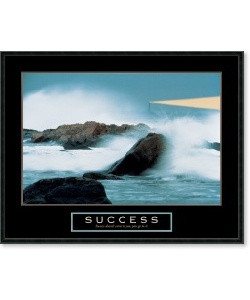 Framed Inspirational on Success Lighthouse Framed Motivational Art ...