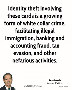 ... banking and accounting fraud, tax evasion, and other nefarious