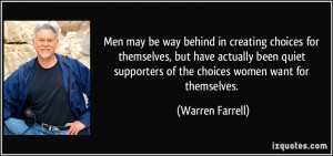 Men may be way behind in creating choices for themselves, but have ...