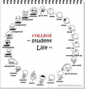 College Student Life and Time Table Funny