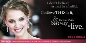 Natalie Portman's quote at Truth-Saves