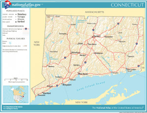 Connecticut Colony Geography Atlas of connecticut state