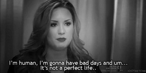 Demi Lovato Quote (About bad days, black and white, gif, human ...