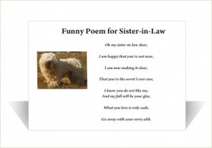 Funny Birthday Poem for Sister-in-Law on a Card