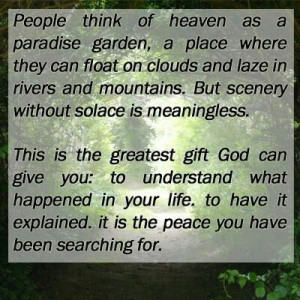 Quote from The Five People You Meet in Heaven