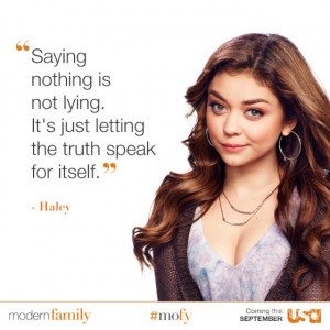 Haley Dunphy, truth-teller. Get more Haley and the rest of the family ...