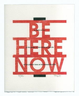 Eckhart Tolle Ram Dass inspirational quote typography art print ...