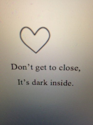 heart, dark, dark inside, quotes, text, black and white