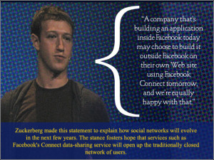 company that's building an application inside Facebook today may ...