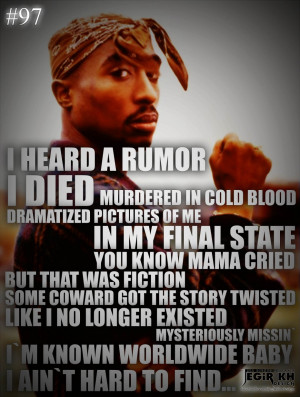 Heard Rumor I Died Hundered In Cold Blood Quote By Tupac Shakur