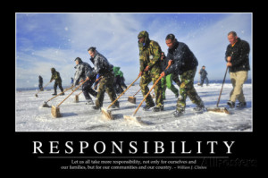 Responsibility: Inspirational Quote and Motivational Poster ...