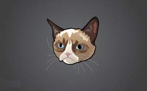 Grumpy Cat Cartoon Wallpaper