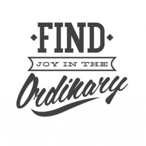 wall quote - Find Joy In the Ordinary (handwritten)