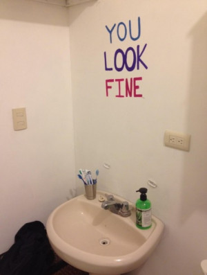 On the picture: : You look fine