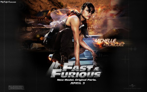michelle rodriguez in the poster of movie fast and furious 6 (2013)