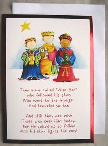 ... FOIL-Christmas-Cards-WISE-MEN-Children-Bible-Verse-RELIGIOUS-Star-Card
