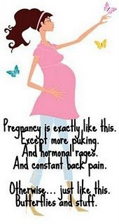 and mood swings, swollen feet, peeing every two minutes...but yep ...
