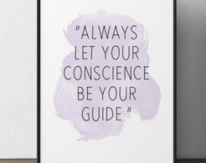 let your conscience be your guide, Pinocchio quote, Disney Quote ...