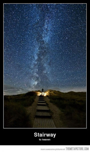 beautiful stars sky stairway heaven / Funny Pictures, Funny Images ...