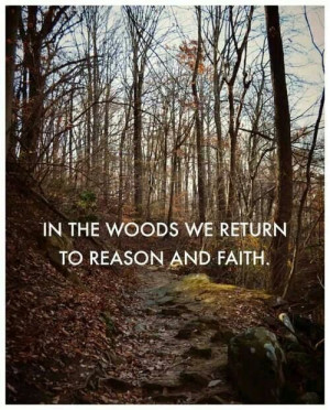 Woods hunting reason faith