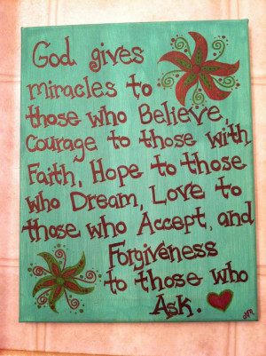 Christian Faith Quote Canvas Painting Made to order by DreamThread
