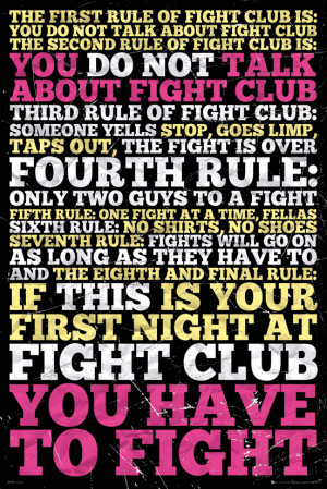 Home Fight Club 8 Rules Maxi Poster