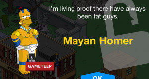The Simpsons Tapped Out - Mayan Homer Simpson