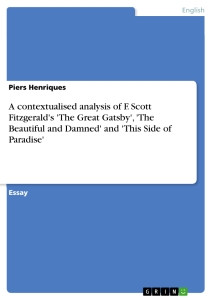 ... Great Gatsby', 'The Beautiful and Damned' and 'This Side of Paradise