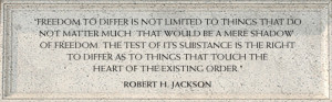 Freedom to differ is not limited to things that do not matter much ...