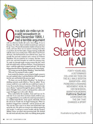 article cover page from the Girl Who Started It All