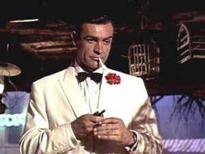 James Bond always wore a tuxedo in the movies. Sean Connery's white ...