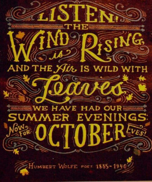 Welcome October - I am so ready for fall weather and this says it very ...