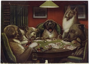 Dogs Playing Poker (Waterloo) by C. M. Coolidge