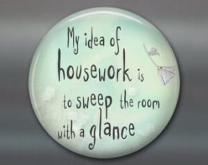 humorous sayings fridge magnet, hat e housework magnet, kitchen decor ...